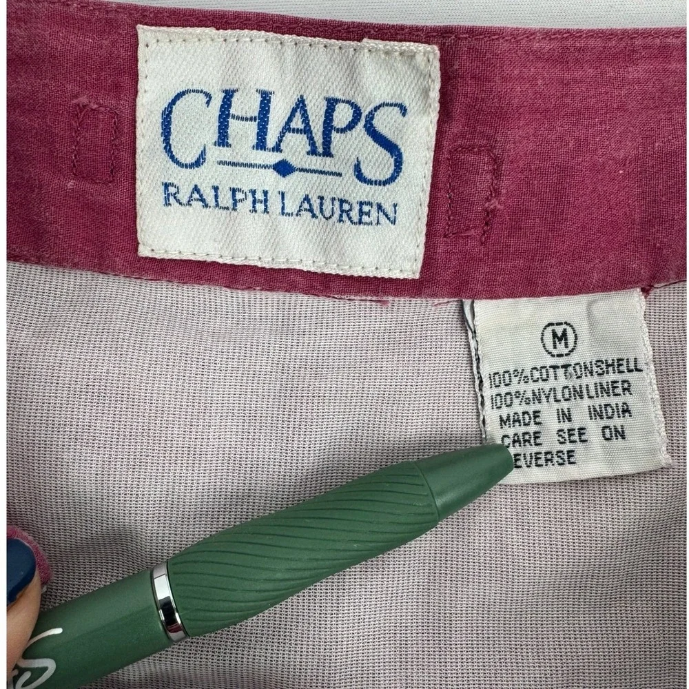 VTG Chaps Ralph Lauren Men's Tropical Palm Tree Stripe Swim Trunks Shorts Size M
